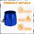 thumbnail image 4 of Uxcell 2pcs 40mm Hose Finisher Clamp Aluminium Alloy Fuel Line Hose Clips, Blue, 4 of 7