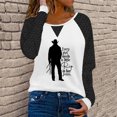 thumbnail image 1 of Pntutb Mujer Moda Cuello Redondo Cómodo Estampado Suelto Camiseta Manga Larga Blusa Casual tops Encaje Pntutb Pntutb-1321, 1 of 4