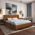thumbnail image 2 of Meridian Furniture Nico Saddle Velvet Full Bed, 2 of 10