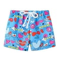 thumbnail image 2 of Tfken Board Shorts For Boys Children Cartoon Print Swimwear Summer Breathable Swim Trunks Light Blue Size 2-3 Years, 2 of 4