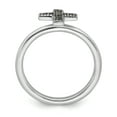 thumbnail image 2 of 925 Sterling Silver Marcasite Cross Stackable Ring Religious Gemstone, 2 of 7