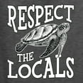 thumbnail image 6 of Wild Bobby Respect The Locals Save Our Oceans Turtle Animal Lover Men Long Sleeve Shirt, Heather Black, 3X-Large, 6 of 6