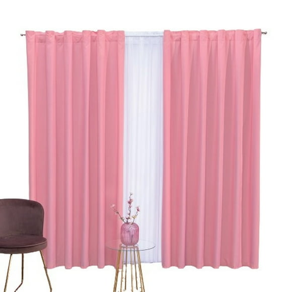 Cortina Decorativa Colchas Concord Neo Rosa Estándar