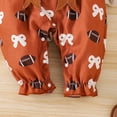 thumbnail image 5 of Jamsmile Newborn Girls Outfits Sets 2 Piece Long Sleeve Bowknot Tops With Romper Playwear 3 Piece Infant Girls Daily Wear, 5 of 6