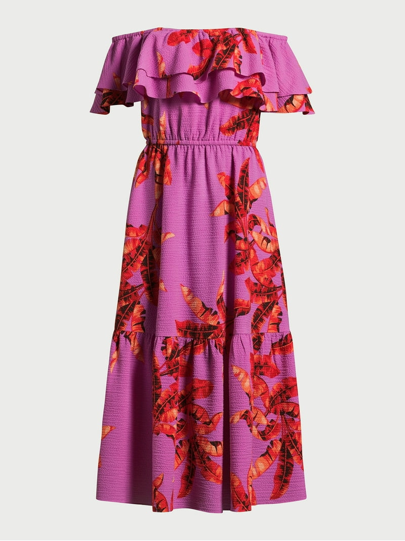 Sofia by Sofia Vergara Women's Ruffle Off Shoulder Maxi