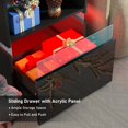 thumbnail image 6 of ANPOO LED Nightstand Set of 2 with Charging Station & Power Outlets , Black Nightstand with Drawer & Open Storage, Modern High Gloss End Table Set of 2 for Bedroom Living Room(Black), 6 of 8