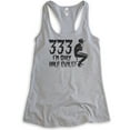 thumbnail image 1 of 333 I'm Only Half Evil Tank Top, Ladies Racerback Tank Top, Halloween Tank, Devil Graphic Tee, Devil Tank, Heather Gray, Small, 1 of 3