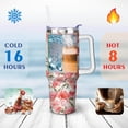 thumbnail image 4 of 40oz Tumbler with Handle and Straw Lid | Vacuum Insulated Leak Proof Tumbler | Stainless Steel Travel Mug Water Bottle Cup Keeps Cold & Hot, 4 of 7
