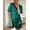 Blue Green, variant on Ekouaer Womens Silk Satin Pajama Set Short Sleeve PJs 2 Piece Button Down Top and Shorts Soft Sleepwear