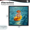thumbnail image 4 of Stupell Industries Eclectic The Paddler Duck with Straw Hat Black Floating Frame Canvas Art, 18 x 18, by Lucia Heffernan, 4 of 8
