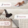thumbnail image 2 of nuLOOM Kerry Textured Geometric Tasseled Area Rug, 6' 7" x 9', Cream, 2 of 13