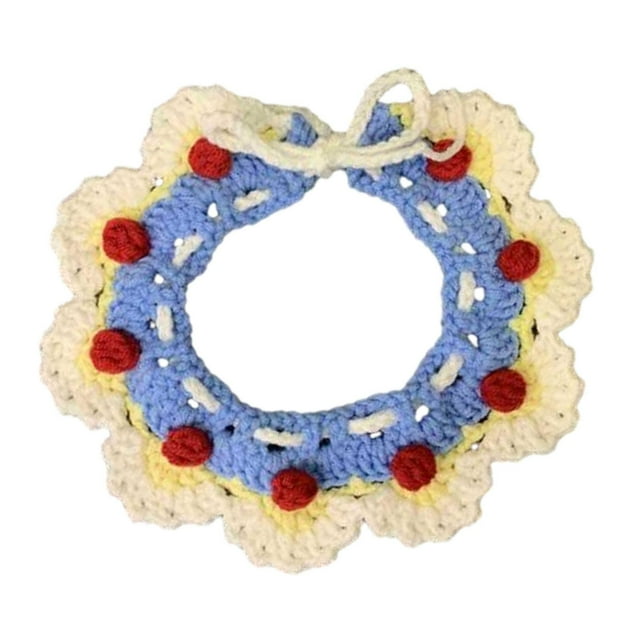 Decoración para mascotas de año Nuevo, collares de gato de punto ajustables, babero de ganchillo tejido a mano, collar de , bufanda, disfraz de , XS Estilo C