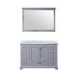 thumbnail image 3 of Lexora Home Dukes 48" Carrara Marble Top Single Vanity in Dark Gray, 3 of 10