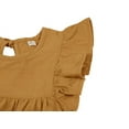 thumbnail image 5 of Baby Girl Dress Summer Cotton Linen Ruffle Halter Sleeveless Kids Casual Beach Party Dresses 2-6 Years, 5 of 5