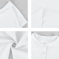 thumbnail image 4 of CCRFTGI Henley Shirts for Men Summer Big and Tall Button Down Collar T-Shirt Short Sleeve Lightweight Beach Hippie Mens T-Shirts White 3XL, 4 of 6