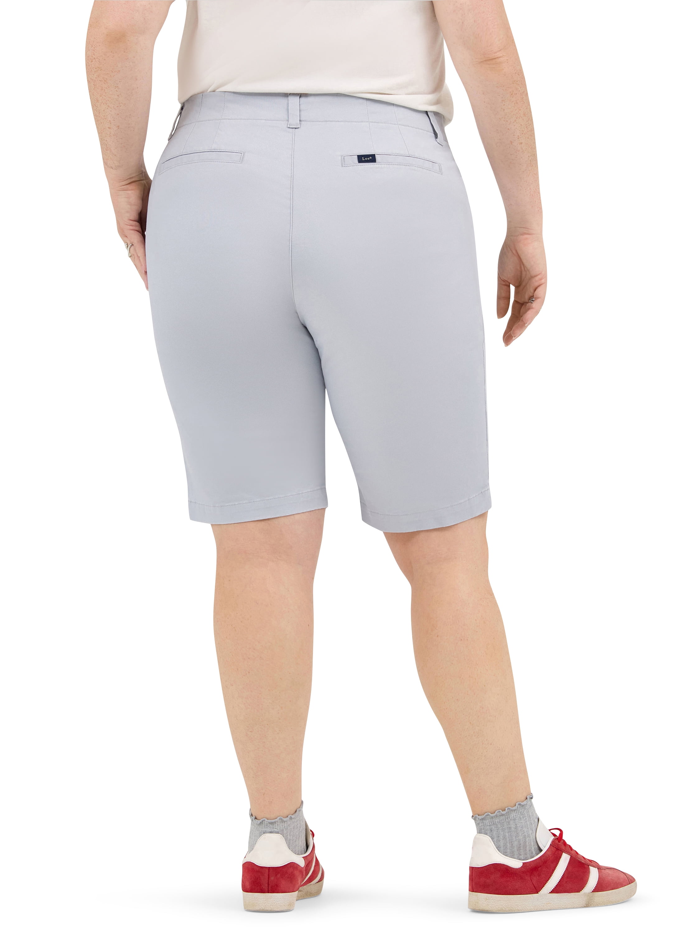 Lee Women's Plus Size 9" Chino Bermuda Shorts