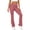 Pink, variant on Athletic Pants for Women Plus Size Pull on Pants Casual Wide Leg Yoga Pants Bell Bottom Leggings for Workout Running Athletic Activewear
