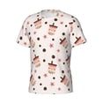 thumbnail image 5 of Vsdgher Milk Tea Print Men's Dry Fit Mesh Athletic Shirts Moisture Wicking Tennis T-Shirt Tops, 5 of 9