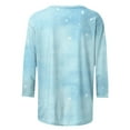 thumbnail image 4 of Christmas 3/4 Length Sleeve Womens T Shirts Fashion Crewneck Sparkly Sequin Blouse Glitter Shirts Loose Pullover Top ﻿, 4 of 5