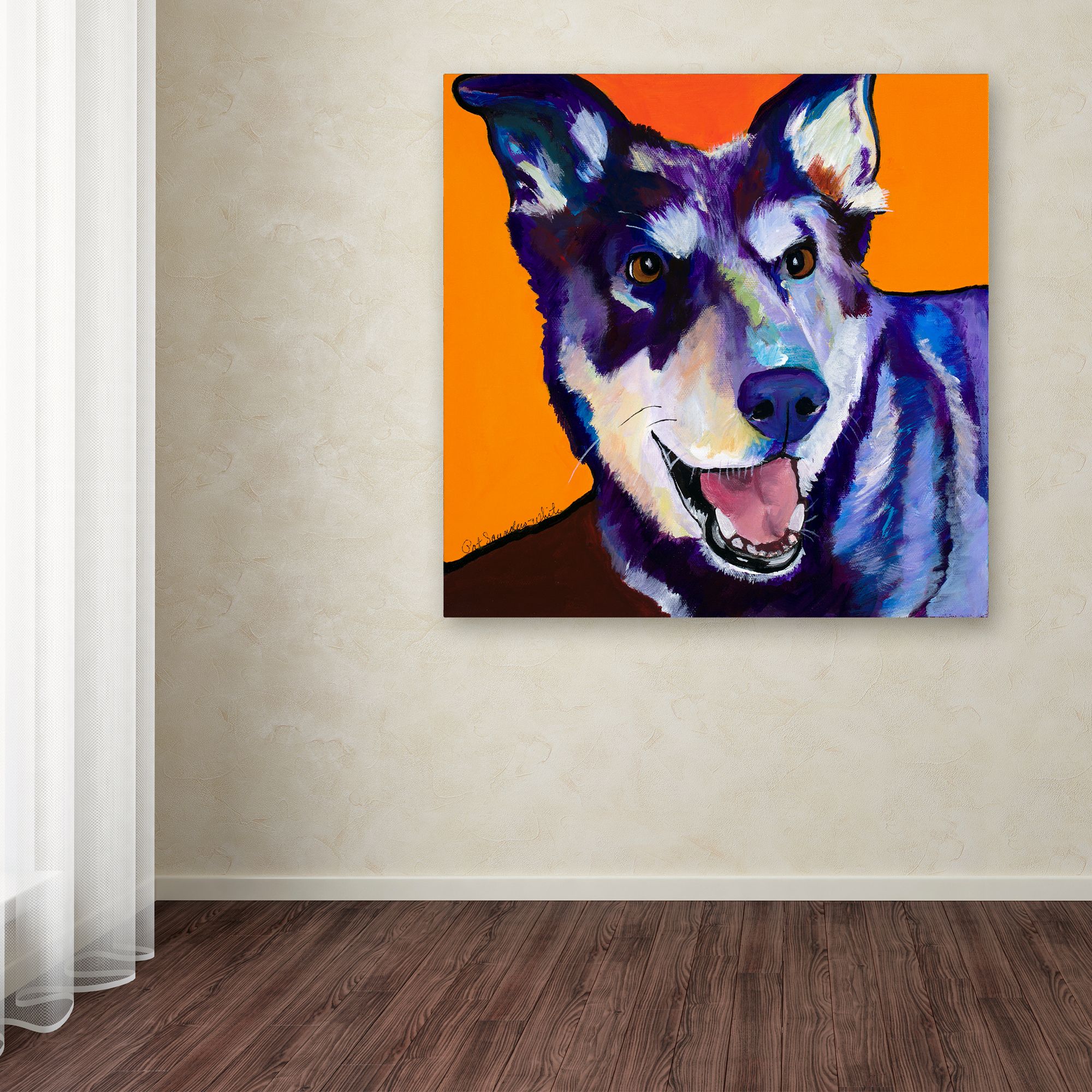 Trademark Fine Art 'Charley' Canvas Art by Pat Saunders-White
