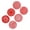 Red, variant on Printed Pattern Silicone Coasters Elegant Nonslip Round Cup Mat Pad for Coffee Beverage Use Kitchen Tool