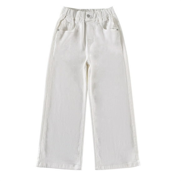 。 。,Girl Jeans Baggy Jeans with Pockets Straight Leg Jeans High Waisted Jeans Wide Leg for Teens 7-8 Years Girls Fashion
