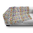 thumbnail image 3 of Vegetable Soft Flannel Fleece Throw Blanket, Childish Drawing of Vegetarian Food Colorful Peper Eggplant and Carrot Design, Cozy Plush for Indoor and Outdoor Use, 50" x 70", Multicolor, by Ambesonne, 3 of 6