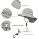 thumbnail image 5 of Sombrero para el sol de verano para niños y niñas, con protección UPF 50+, ala ancha, cuello y solapa, para jugar en la playa, de 2 a 7 años, 5 of 6