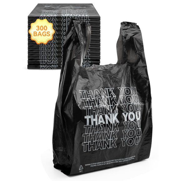 Bolsas de plástico UMT Plastar Thank You 300, 12 x 6 x 22 cm, color negro, 15 micrófonos
