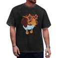 thumbnail image 6 of Cool Dachshund in Star Sunglasses and Blue Stripe Shirt Graphic T-Shirt Vintage Distressed Crewneck Top, 6 of 7