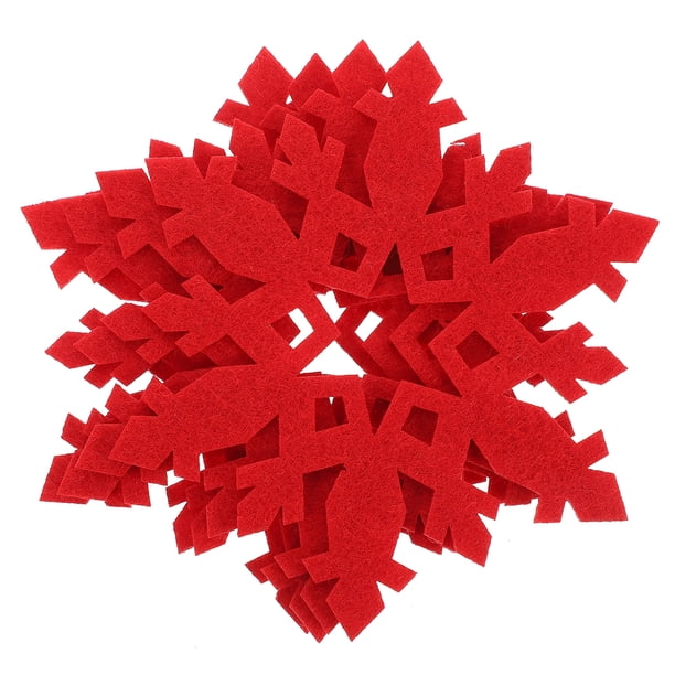 12 posavasos navideños con forma de copo de nieve, creativos para fiestas en el hogar.