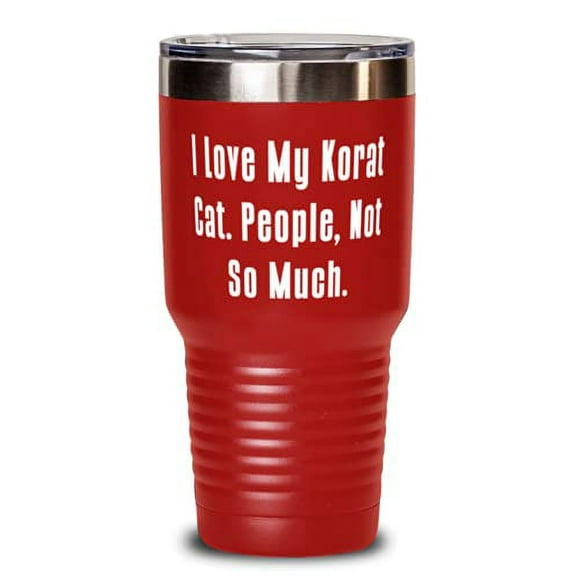 Love Korat Cat Gifts, I Love My Korat Cat. People, Not So Much, Korat Cat 30oz Tumbler From Friends