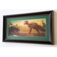 thumbnail image 2 of T- Rex and Triceratops Framed Prehistoric Dinosaur Panorama Print Art by Charles Knight, 2 of 3