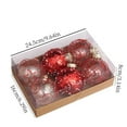 thumbnail image 2 of Nmdmisc Christmas Ball Ornaments Set-80mm/3.14" Large Shatterproof Clear Glitter Pastic Christmas Ball Ornaments Xmas Tree Decoration Delicate Hanging Ornament (6Pcs,Red), 2 of 2