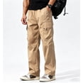 thumbnail image 2 of Men's Regular Fit Stretch Cargo Pants Outdoor Daily Wear Durable Fabric Utility Pockets S-XL, 2 of 8