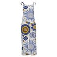 thumbnail image 4 of Birdeem Women Ladies Printed Summer Sleeveless Backless Loose Long Playsuits Rompers Jumpsuit, 4 of 11