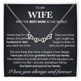 thumbnail image 2 of To my Wife Necklace from Husband, 14K White gold finish Magnetic Hearts Clover Necklace, Gift for Valentines Day, Birthday, Anniversary, Mothers Day, 2 of 13