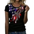 thumbnail image 3 of ibiyuan Usa 250th Anniversary Shirt Funny T Shirts for Women Crew Neck 250 Year American Anniversary Flag Short Sleeve Independence Day Women Shirts Womens Long Sleeve Tops, 3 of 5