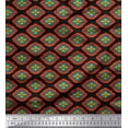 thumbnail image 1 of Soimoi Black Cotton Voile Fabric Geometric Ikat Print Fabric by the Yard 42 Inch Wide, 1 of 3