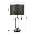 thumbnail image 4 of JONATHAN Y Hank 27" 2-Light Industrial Farmhouse Iron LED Table Lamp with USB Charging Port, Oil Rubbed Bronze, JYL1111A, 4 of 8