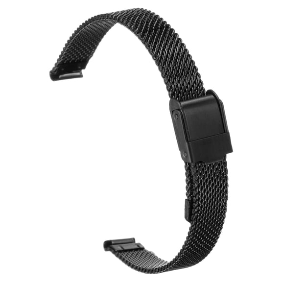 Uxcell Stainless Steel Mesh Watch Band 10mm Quick Release Adjustable Metal Replacement Watch Strap for Men Women, Black