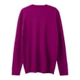 thumbnail image 4 of Men's New Fall Winter Slim Fit V Neck Knit Sweater (Purple XL), 4 of 4
