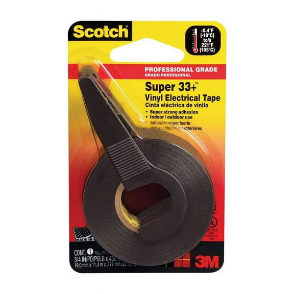 1 Pc, Scotch Super 33  3/4 In. W X 450 In. L Black Vinyl Electrical Tape