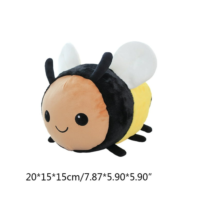 JUNTEX 20cm Cartoon Plush Bee Toy Stuffed Doll Party Supply Office Anxiety  Fidget Toy 