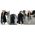 thumbnail image 6 of PUWEI Women's Casual Lapel Collar Wool Coat Single-Breasted Peacoat with Pockets, 6 of 7