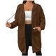 thumbnail image 2 of HongQid Women's Zip Up Hoodies Long Sleeve Long Tunic Sweatshirts Oversized Casual Waffle Fall Jacket Coat with Pocket, 2 of 5