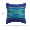 thumbnail image 6 of Fab Habitat Indoor/Outdoor Throw Pillow Made from Recycled Polyester Yarn - Double Sided, Stain Resistant, Machine Washable - Bohemian - Patio, Deck, Porch, Living Room - Cancun - Blue - (20" x 20"), 6 of 8