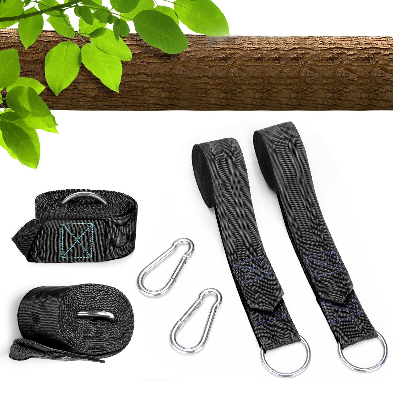 WADEO Tree Swing Hanging Straps (Set of 2), NonStretch Swing Hanging