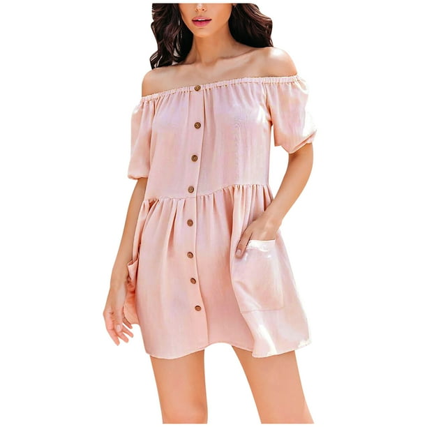 Dames Automne Eté Longue Robe Basique Décontractée Robe for Women 2022 ...