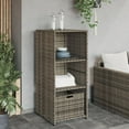 thumbnail image 4 of vidaXL Patio Storage Cabinet Tool Organizer Outdoor Furniture Poly Rattan, 4 of 6